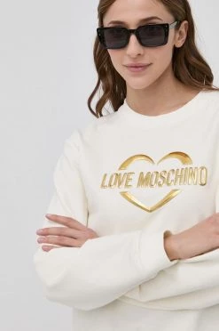 Γυναικεία Χωρίς φερμουάρ Μπλούζα Love Moschino χρώμα: κρεμ -Love Moschino Κατάστημα unnamed file 3199
