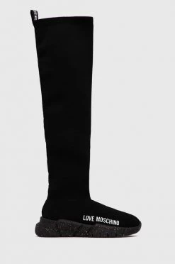 Γυναικεία Sneakers Υποδήματα Love Moschino χρώμα: μαύρο