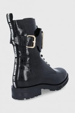 Γυναικεία Μποτάκια Δερμάτινες μπότες Love Moschino χρώμα: μαύρο -Love Moschino Κατάστημα unnamed file 324