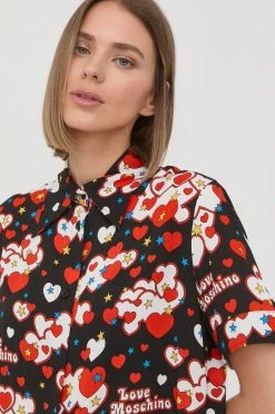 Γυναικεία Πουκάμισα Πουκάμισο Love Moschino μαύρο, -Love Moschino Κατάστημα unnamed file 3333