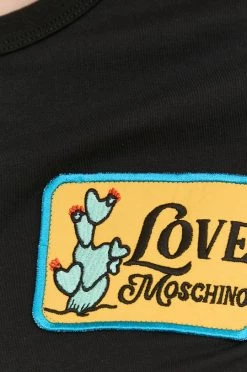 Γυναικεία Κοντομάνικο Βαμβακερό μπλουζάκι Love Moschino μαύρο -Love Moschino Κατάστημα unnamed file 3349