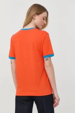 Γυναικεία Κοντομάνικο Βαμβακερό μπλουζάκι Love Moschino πορτοκαλί -Love Moschino Κατάστημα unnamed file 3352