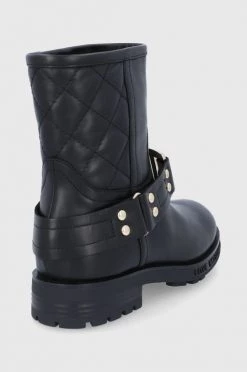 Γυναικεία Μποτάκια Δερμάτινες μπότες Love Moschino χρώμα: μαύρο -Love Moschino Κατάστημα unnamed file 345