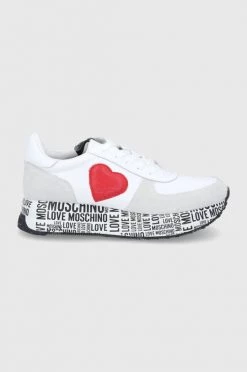 Γυναικεία Sneakers Love Moschino - Δερμάτινα παπούτσια Love Moschino - Δερμάτινα παπούτσια λευκό