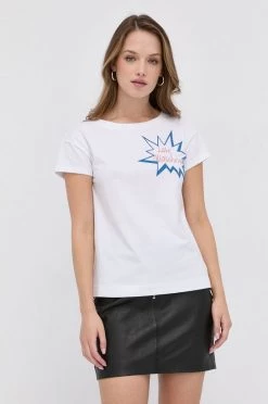 Γυναικεία Κοντομάνικο Μπλουζάκι Love Moschino χρώμα: άσπρο -Love Moschino Κατάστημα unnamed file 3541