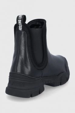 Γυναικεία Μποτάκια Δερμάτινες μπότες Τσέλσι Love Moschino χρώμα: μαύρο -Love Moschino Κατάστημα unnamed file 355