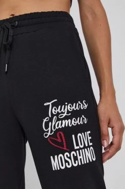 Γυναικεία Παντελόνια φόρμας Παντελόνι Love Moschino χρώμα: μαύρο -Love Moschino Κατάστημα unnamed file 3558
