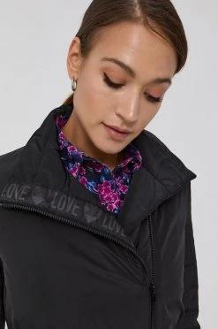 Γυναικεία Μακριά μπουφάν Μπουφάν Love Moschino χρώμα: μαύρο -Love Moschino Κατάστημα unnamed file 360