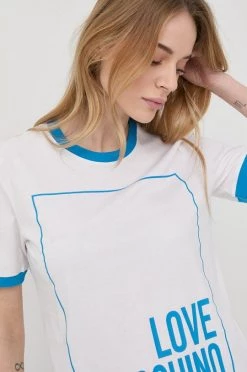 Γυναικεία Κοντομάνικο Βαμβακερό μπλουζάκι Love Moschino άσπρο -Love Moschino Κατάστημα unnamed file 3631