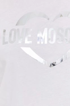 Γυναικεία Κοντομάνικο Βαμβακερό μπλουζάκι Love Moschino άσπρο -Love Moschino Κατάστημα unnamed file 3647
