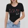 Γυναικεία Κοντομάνικο Μπλουζάκι Love Moschino χρώμα: μαύρο