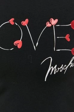 Γυναικεία Κοντομάνικο Μπλουζάκι Love Moschino χρώμα: μαύρο -Love Moschino Κατάστημα unnamed file 3652