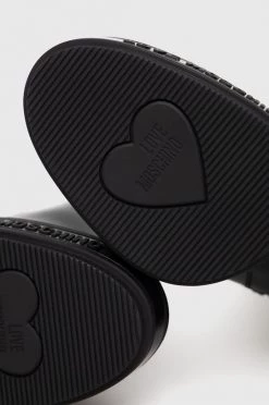 Γυναικεία Μποτάκια Δερμάτινες μπότες Love Moschino χρώμα: μαύρο -Love Moschino Κατάστημα unnamed file 3661