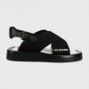 Γυναικεία Σανδάλια Love Moschino χρώμα: μαύρο