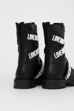 Γυναικεία Μποτάκια Δερμάτινες μπότες Love Moschino χρώμα: μαύρο -Love Moschino Κατάστημα unnamed file 374