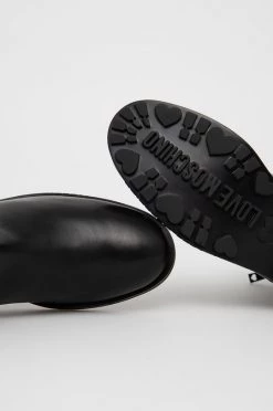 Γυναικεία Μποτάκια Δερμάτινες μπότες Τσέλσι Love Moschino χρώμα: μαύρο -Love Moschino Κατάστημα unnamed file 383