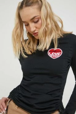Γυναικεία Μακρυμάνικο Longsleeve Love Moschino μαύρο
