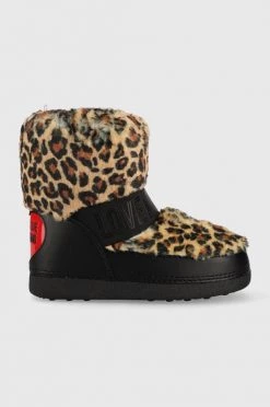 Γυναικεία Μπότες χιονιού Love Moschino καφέ