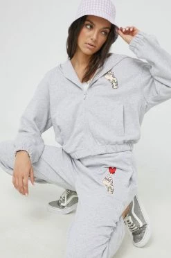 Γυναικεία φόρμες Βαμβακερή φόρμα Love Moschino γκρι