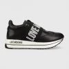 Γυναικεία Sneakers Δερμάτινα αθλητικά παπούτσια Love Moschino μαύρο