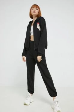 Γυναικεία φόρμες Βαμβακερή φόρμα Love Moschino μαύρο