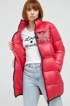 Γυναικεία Μακριά μπουφάν Μπουφάν Love Moschino κόκκινο, -Love Moschino Κατάστημα unnamed file 729