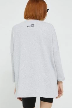 Γυναικεία Χωρίς φερμουάρ Βαμβακερή μπλούζα Love Moschino χρώμα: γκρι, -Love Moschino Κατάστημα unnamed file 732