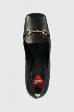 Γυναικεία Χαμηλά τακούνια Δερμάτινα γοβάκια Love Moschino μαύρο, -Love Moschino Κατάστημα unnamed file 835