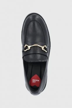 Γυναικεία Μοκασίνια Δερμάτινα μοκασίνια Love Moschino χρώμα: μαύρο -Love Moschino Κατάστημα unnamed file 864