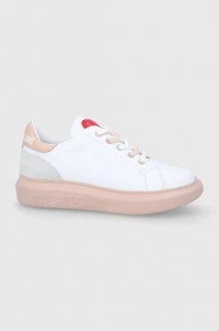 Γυναικεία Sneakers Δερμάτινα παπούτσια Love Moschino άσπρο