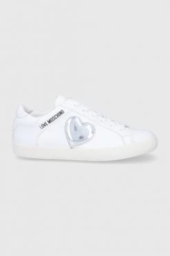 Γυναικεία Sneakers Δερμάτινα παπούτσια Love Moschino άσπρο