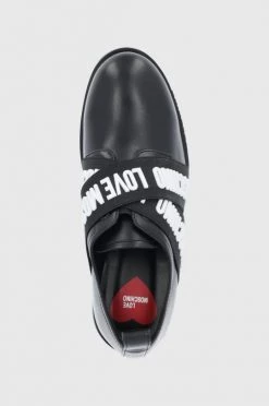 Γυναικεία Casual Δερμάτινα κλειστά παπούτσια Love Moschino χρώμα: μαύρο -Love Moschino Κατάστημα unnamed file 960