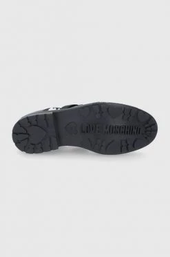 Γυναικεία Casual Δερμάτινα κλειστά παπούτσια Love Moschino χρώμα: μαύρο -Love Moschino Κατάστημα unnamed file 961